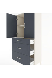 Hyperion Dolap 2 Raflı 3 Çekmeceli 2 Kapaklı 88x44x182 Aytaşı-Antrasit