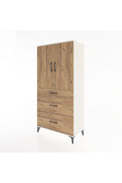 Hyperion Dolap 2 Raflı 3 Çekmeceli 2 Kapaklı 88x44x182 Aytaşı-Çam