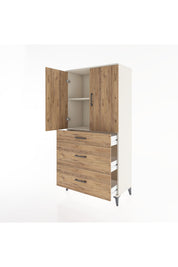 Hyperion Dolap 2 Raflı 3 Çekmeceli 2 Kapaklı 88x44x182 Aytaşı-Çam