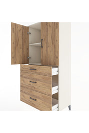 Hyperion Dolap 2 Raflı 3 Çekmeceli 2 Kapaklı 88x44x182 Aytaşı-Çam