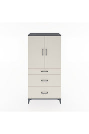 Hyperion Dolap 2 Raflı 3 Çekmeceli 2 Kapaklı 88x44x182 Antrasit-Aytaşı