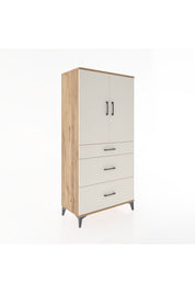 Hyperion Dolap 2 Raflı 3 Çekmeceli 2 Kapaklı 88x44x182 Çam-Aytaşı