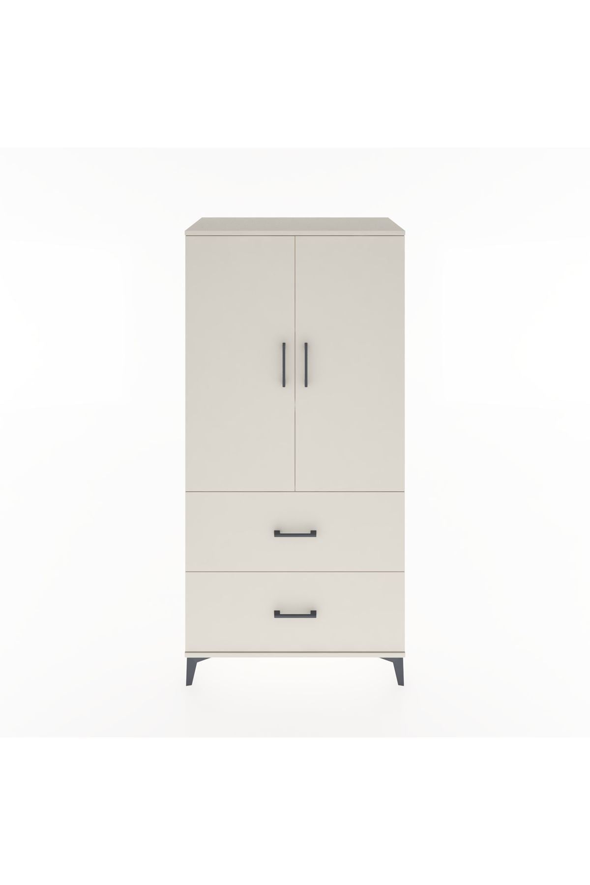 Hyperion Dolap 3 Raflı 2 Çekmeceli 2 Kapaklı 88x44x182 Aytaşı-Aytaşı