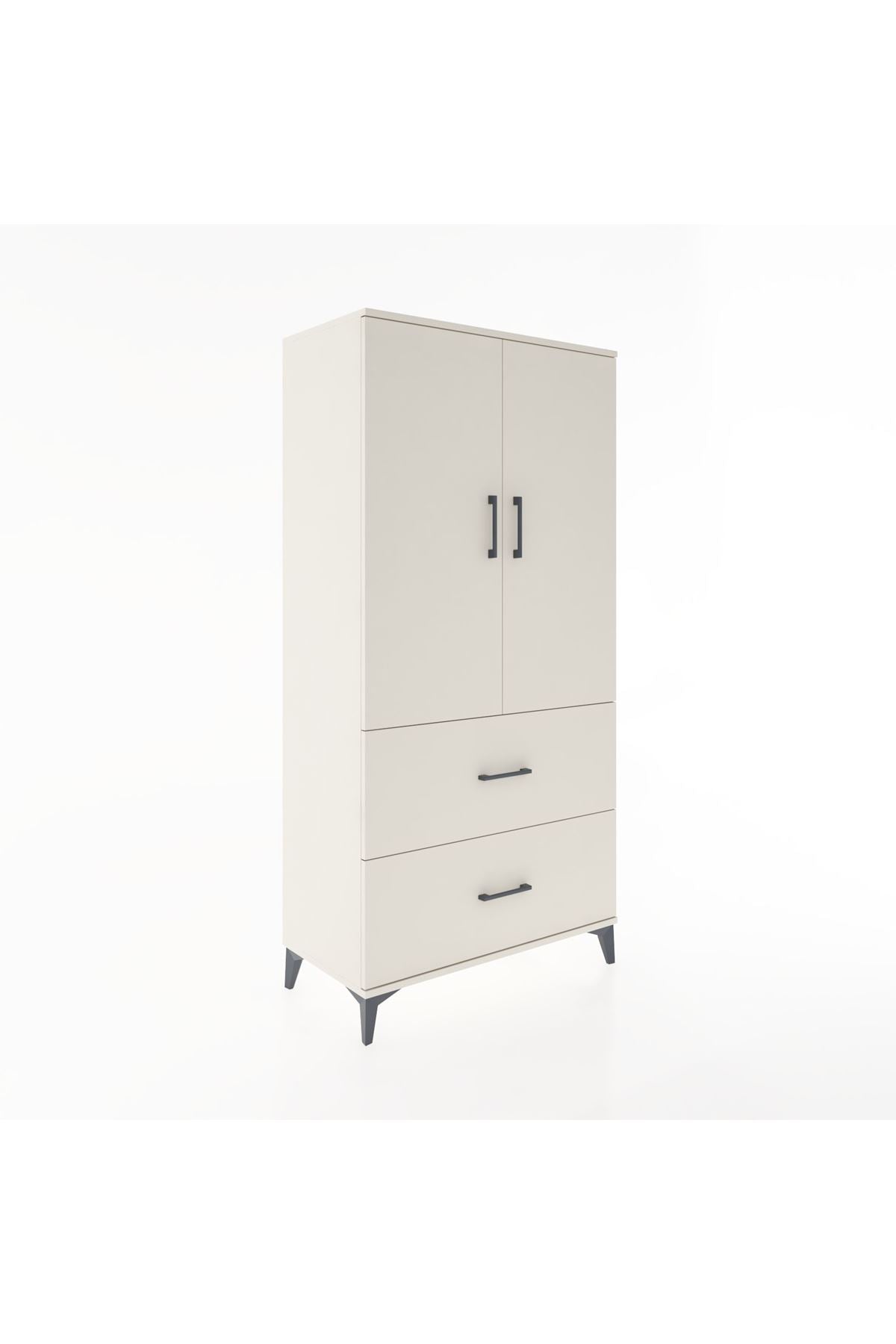 Hyperion Dolap 3 Raflı 2 Çekmeceli 2 Kapaklı 88x44x182 Aytaşı-Aytaşı