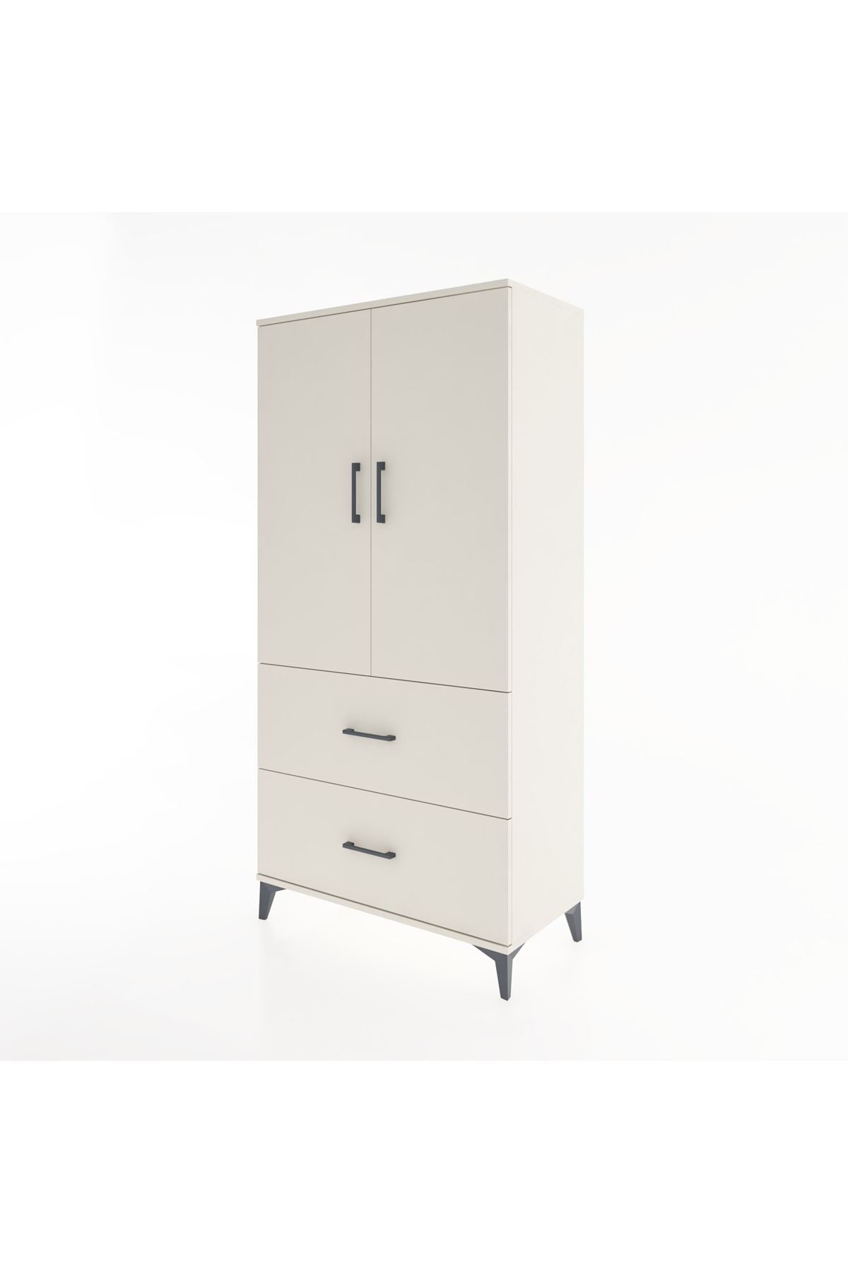 Hyperion Dolap 3 Raflı 2 Çekmeceli 2 Kapaklı 88x44x182 Aytaşı-Aytaşı