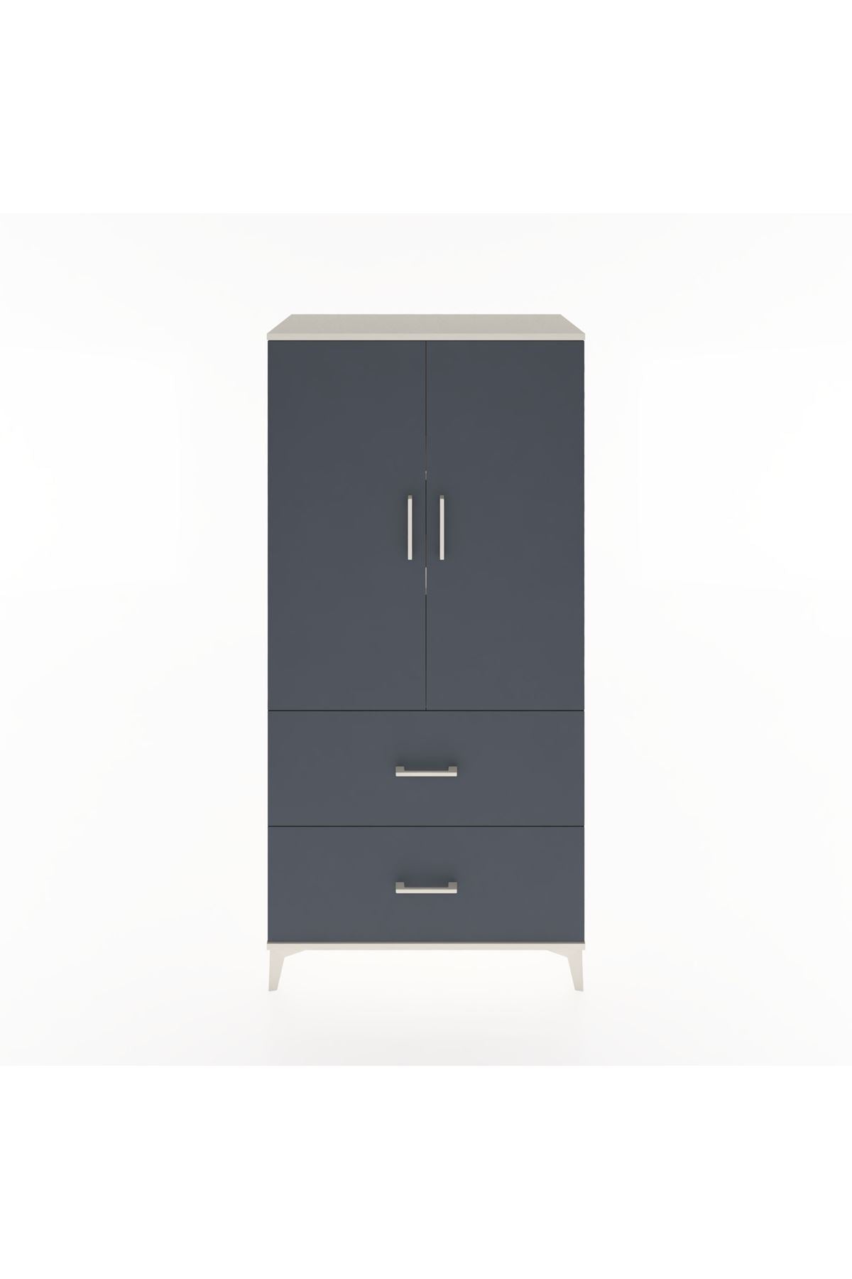 Hyperion Dolap 3 Raflı 2 Çekmeceli 2 Kapaklı 88x44x182 Aytaşı-Antrasit