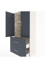 Hyperion Dolap 3 Raflı 2 Çekmeceli 2 Kapaklı 88x44x182 Aytaşı-Antrasit