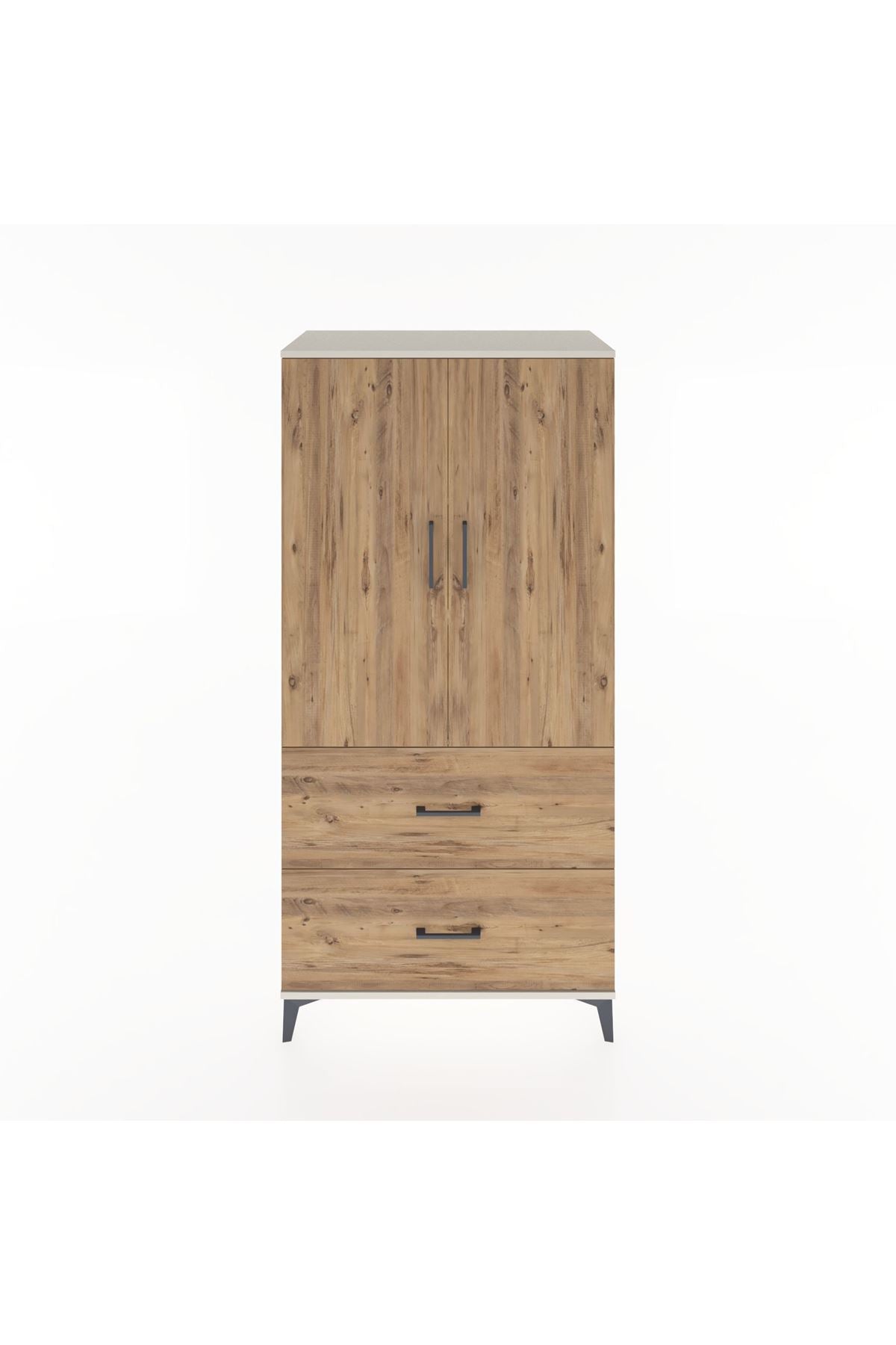 Hyperion Dolap 3 Raflı 2 Çekmeceli 2 Kapaklı 88x44x182 Aytaşı-Çam