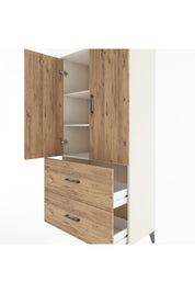 Hyperion Dolap 3 Raflı 2 Çekmeceli 2 Kapaklı 88x44x182 Aytaşı-Çam