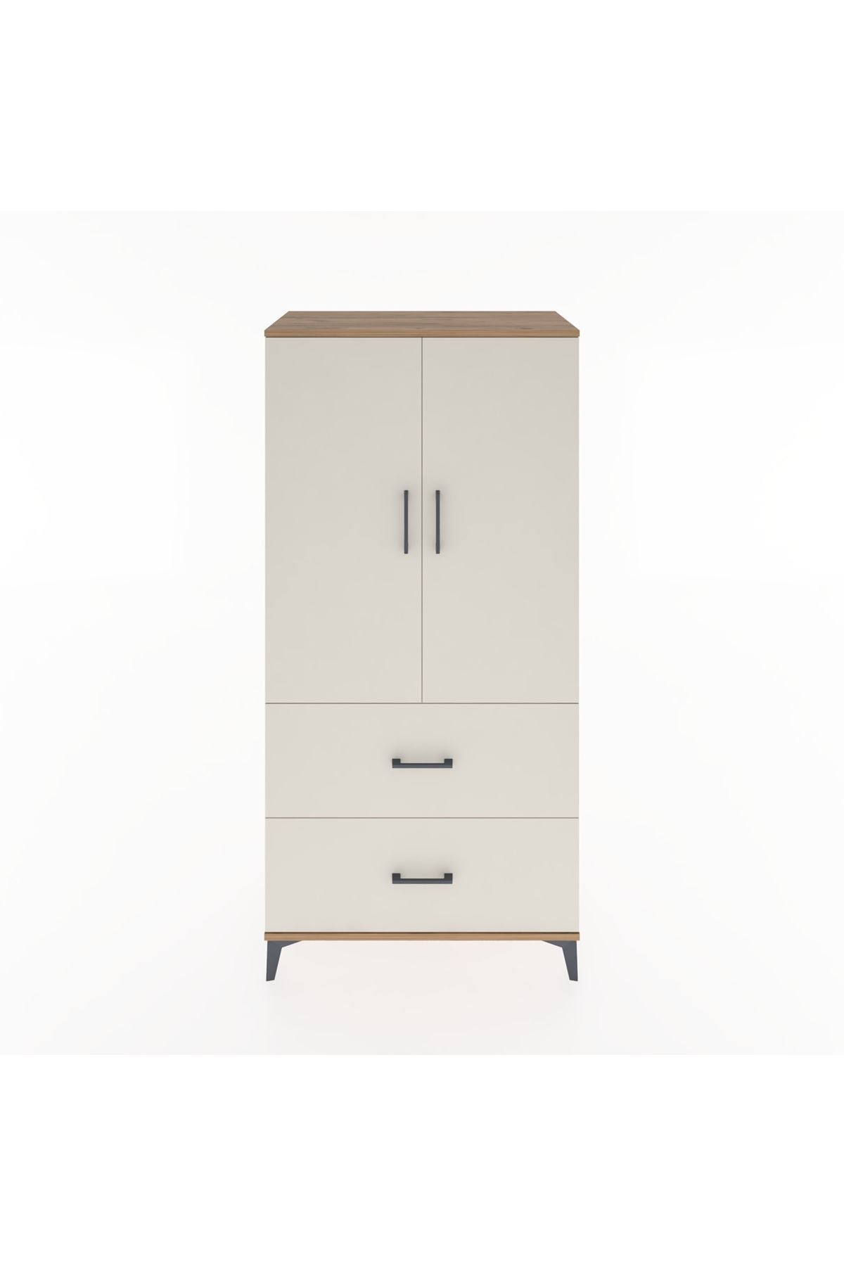 Hyperion Dolap 3 Raflı 2 Çekmeceli 2 Kapaklı 88x44x182 Çam-Aytaşı