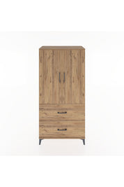 Hyperion Dolap 3 Raflı 2 Çekmeceli 2 Kapaklı 88x44x182 Çam-Çam