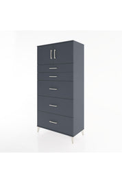 Hyperion Dolap Tek Raflı 5 Çekmeceli 2 Kapaklı 88x44x182 - S57M022V5B