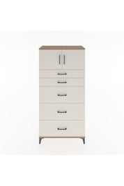 Hyperion Dolap Tek Raflı 5 Çekmeceli 2 Kapaklı 88x44x182 - S57M022V7B