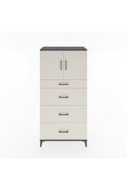 Hyperion Dolap Tek Raflı 4 Çekmeceli 2 Kapaklı 88x44x182 - S57M023V4B