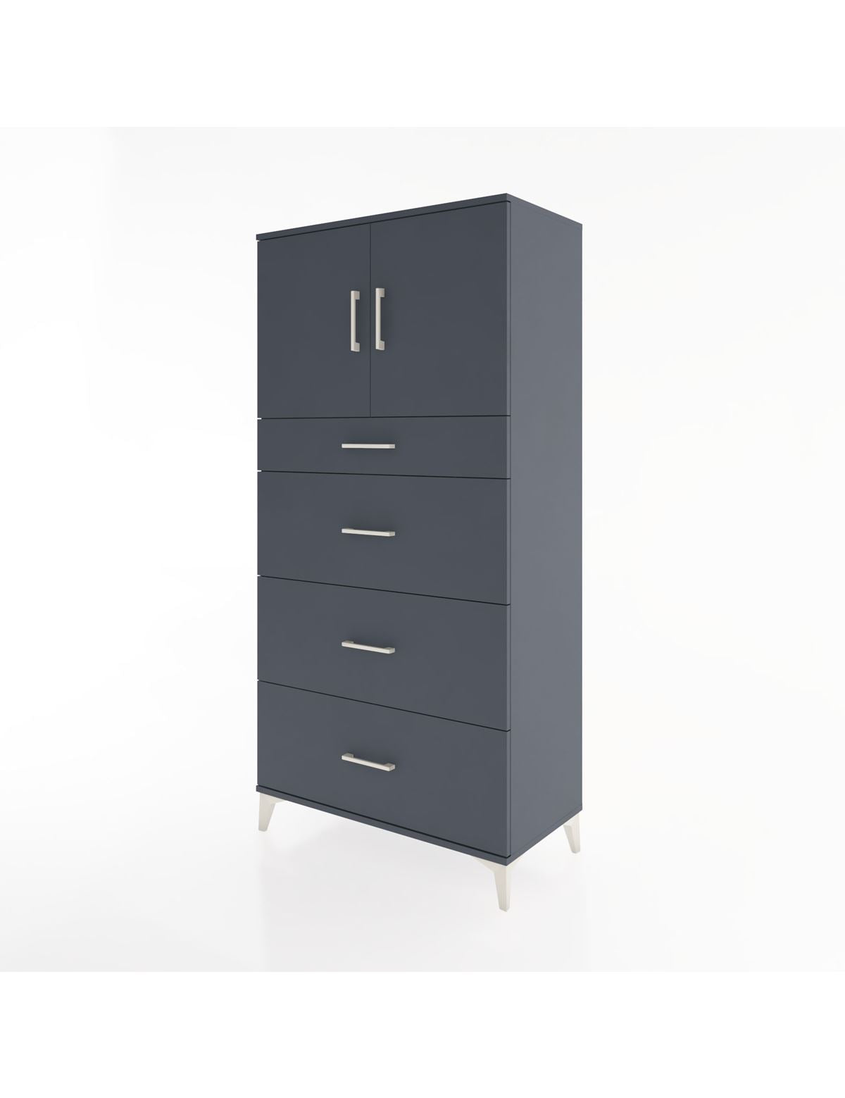Hyperion Dolap Tek Raflı 4 Çekmeceli 2 Kapaklı 88x44x182 - S57M023V5B