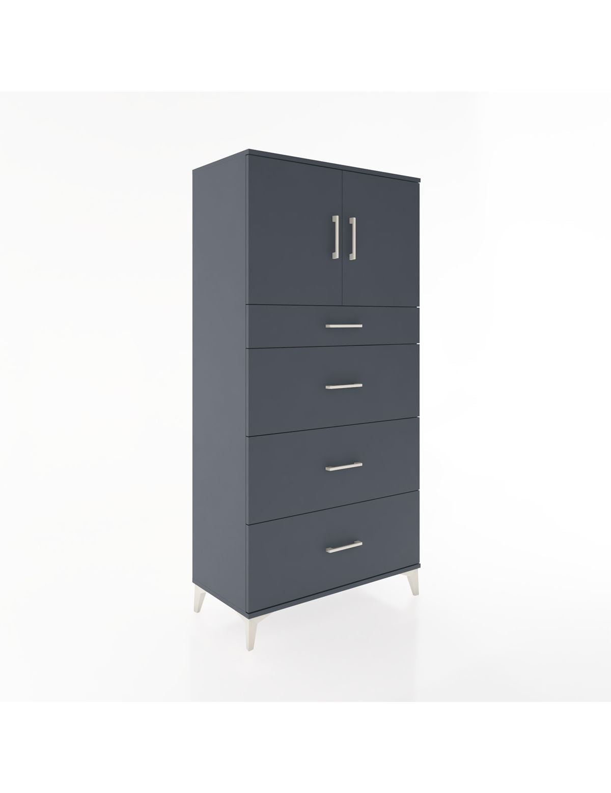Hyperion Dolap Tek Raflı 4 Çekmeceli 2 Kapaklı 88x44x182 - S57M023V5B
