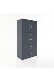 Hyperion Dolap Tek Raflı 4 Çekmeceli 2 Kapaklı 88x44x182 - S57M023V5B