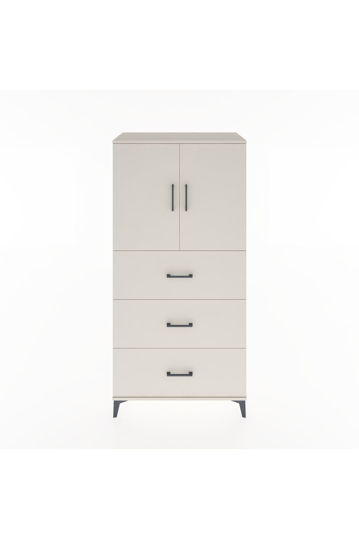 Hyperion Dolap 2 Raflı 3 Çekmeceli 2 Kapaklı 88x44x182 Aytaşı-Aytaşı