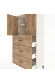 Hyperion Dolap 2 Raflı 3 Çekmeceli 2 Kapaklı 88x44x182 Aytaşı-Çam