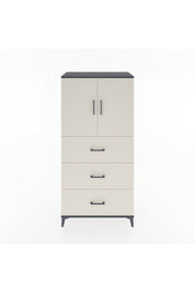 Hyperion Dolap 2 Raflı 3 Çekmeceli 2 Kapaklı 88x44x182 Antrasit-Aytaşı