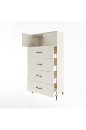 Hyperion Dolap Tek Raflı 4 Çekmeceli 2 Kapaklı 88x44x182 - S57M025V1B