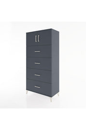Hyperion Dolap Tek Raflı 4 Çekmeceli 2 Kapaklı 88x44x182 - S57M025V5B