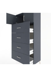 Hyperion Dolap Tek Raflı 4 Çekmeceli 2 Kapaklı 88x44x182 - S57M025V5B