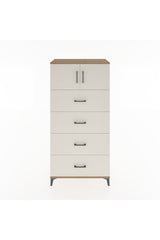 Hyperion Dolap Tek Raflı 4 Çekmeceli 2 Kapaklı 88x44x182