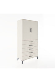 Hyperion Dolap Tek Raflı 5 Çekmeceli Tek Askılı 88x44x182 - S57M026V1B