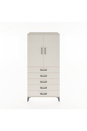 Hyperion Dolap Tek Raflı 5 Çekmeceli Tek Askılı 88x44x182 - S57M026V1B