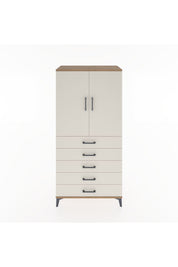 Hyperion Dolap Tek Raflı 5 Çekmeceli Tek Askılı 88x44x182 - S57M026V7B