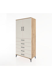 Hyperion Dolap Tek Raflı 5 Çekmeceli Tek Askılı 88x44x182 - S57M026V7B
