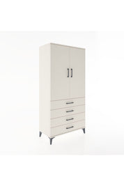 Hyperion Dolap Tek Raflı 4 Çekmeceli Tek Askılı 88x44x182 - S57M027V1B