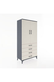 Hyperion Dolap Tek Raflı 4 Çekmeceli Tek Askılı 88x44x182 - S57M027V4B