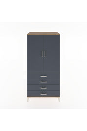 Hyperion Dolap Tek Raflı 4 Çekmeceli Tek Askılı 88x44x182 - S57M027V8B