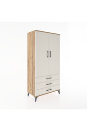 Hyperion Dolap Tek Raflı 3 Çekmeceli Tek Askılı 88x44x182 - S57M028V7B