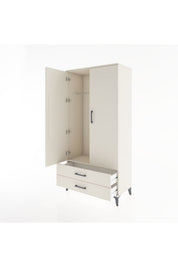 Hyperion Dolap Tek Raflı 2 Çekmeceli Tek Askılı 88x44x182 - S57M029V1B