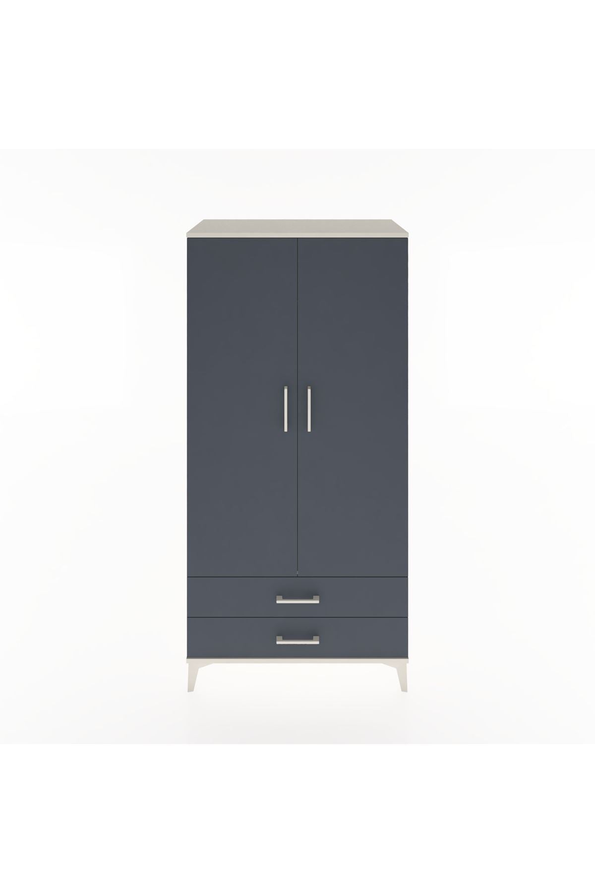 Hyperion Dolap Tek Raflı 2 Çekmeceli Tek Askılı 88x44x182 - S57M029V2B