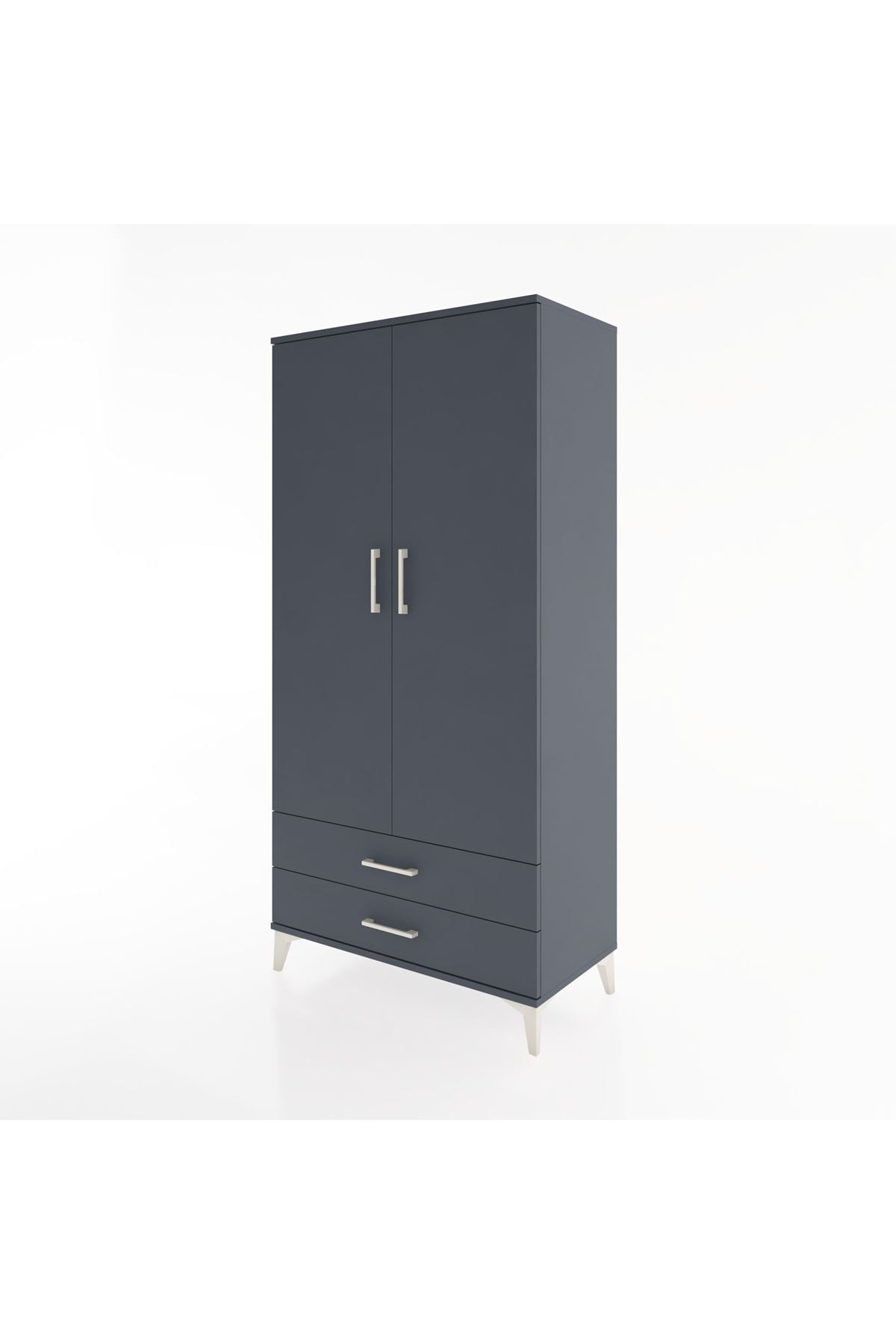 Hyperion Dolap Tek Raflı 2 Çekmeceli Tek Askılı 88x44x182 - S57M029V5B