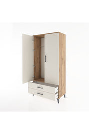 Hyperion Dolap Tek Raflı 2 Çekmeceli Tek Askılı 88x44x182 - S57M029V7B