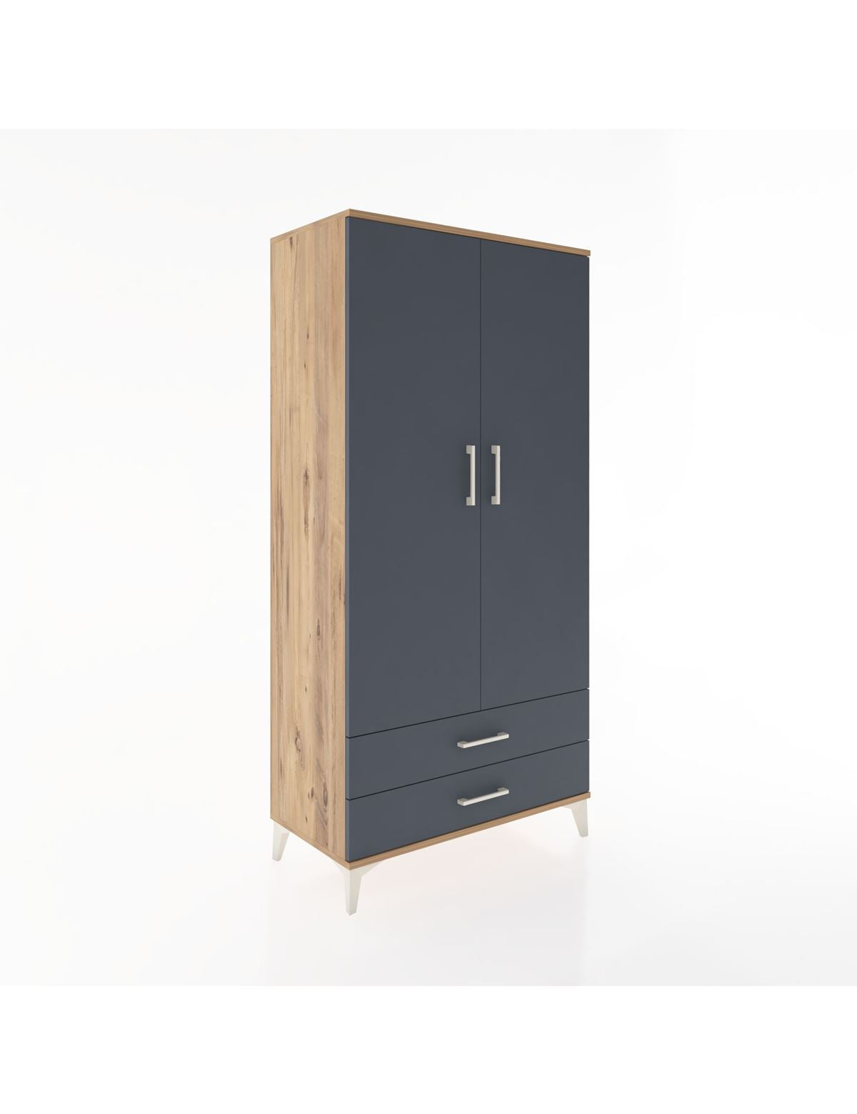 Hyperion Dolap Tek Raflı 2 Çekmeceli Tek Askılı 88x44x182 - S57M029V8B