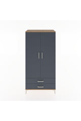 Hyperion Dolap Tek Raflı 2 Çekmeceli Tek Askılı 88x44x182