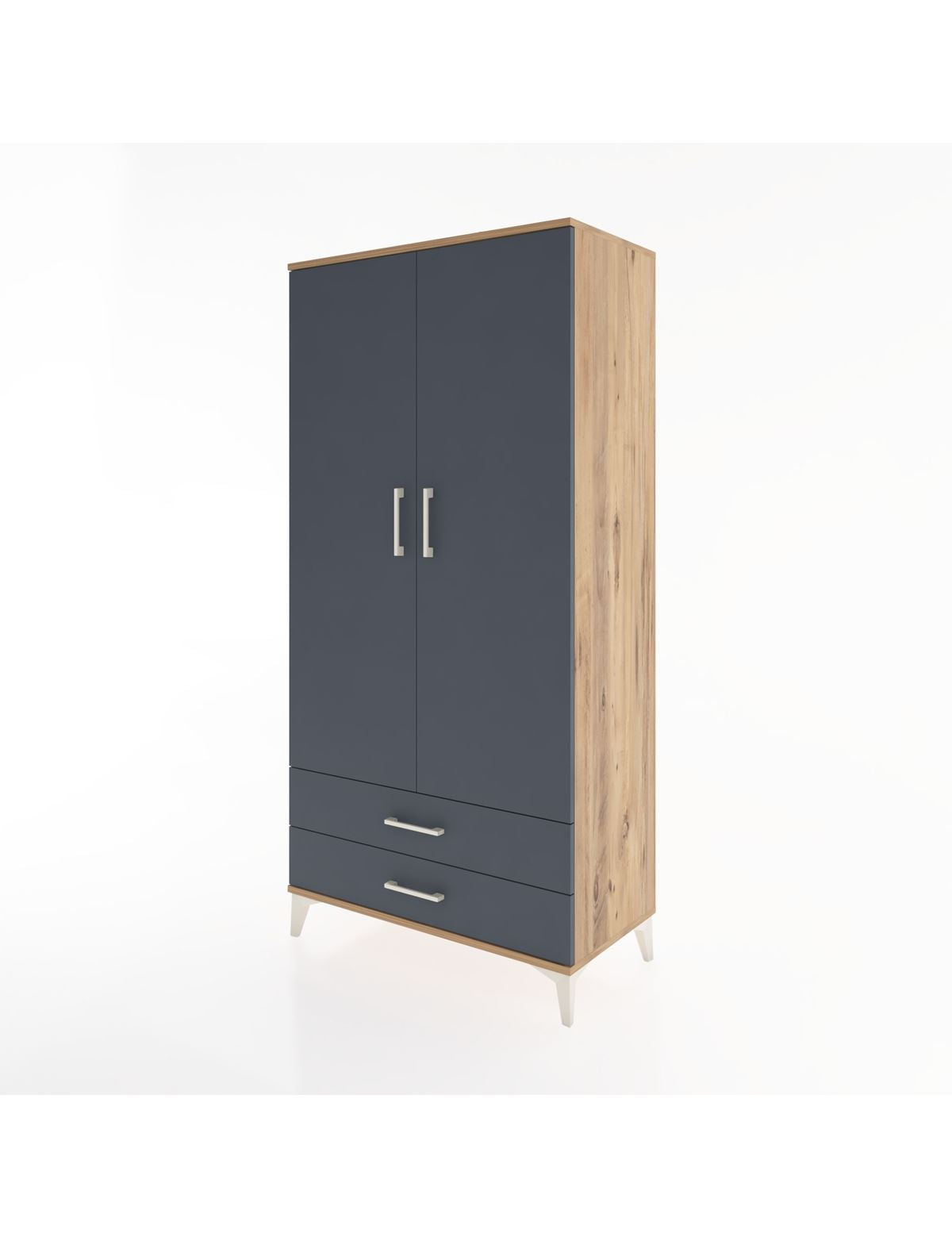 Hyperion Dolap Tek Raflı 2 Çekmeceli Tek Askılı 88x44x182 - S57M029V8B