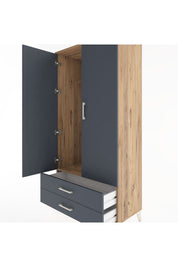 Hyperion Dolap Tek Raflı 2 Çekmeceli Tek Askılı 88x44x182 - S57M029V8B
