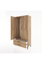 Hyperion Dolap Tek Raflı 2 Çekmeceli Tek Askılı 88x44x182 - S57M029V9B