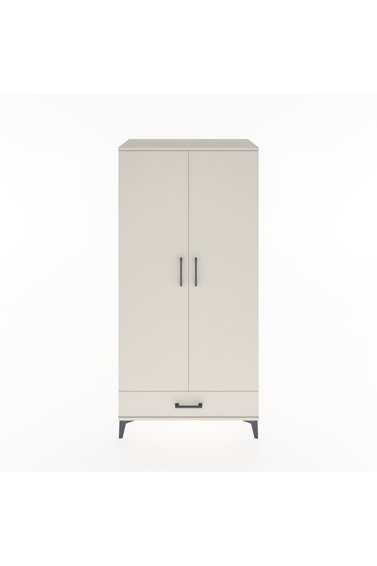 Hyperion Dolap 2 Raflı Tek Çekmeceli Tek Askılı 88x44x182 Aytaşı-Aytaşı