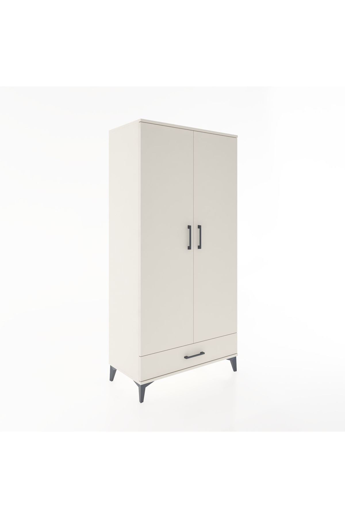 Hyperion Dolap 2 Raflı Tek Çekmeceli Tek Askılı 88x44x182 Aytaşı-Aytaşı