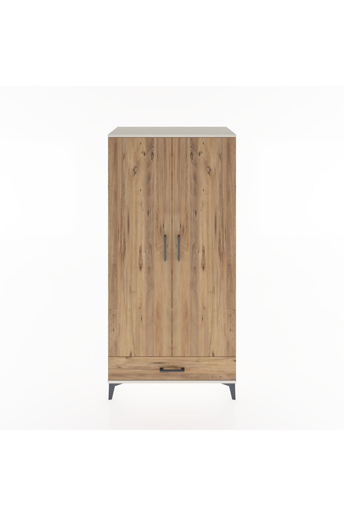 Hyperion Dolap 2 Raflı Tek Çekmeceli Tek Askılı 88x44x182 Aytaşı-Çam