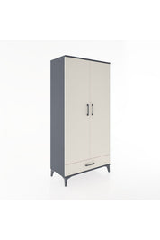 Hyperion Dolap 2 Raflı Tek Çekmeceli Tek Askılı 88x44x182 Antrasit-Aytaşı