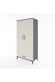 Hyperion Dolap 2 Raflı Tek Çekmeceli Tek Askılı 88x44x182 Antrasit-Aytaşı